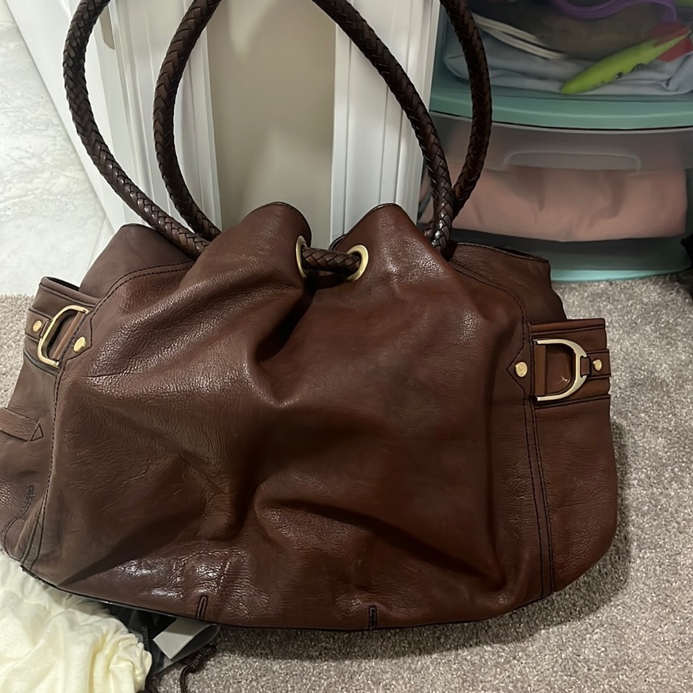 brown cole haan purse